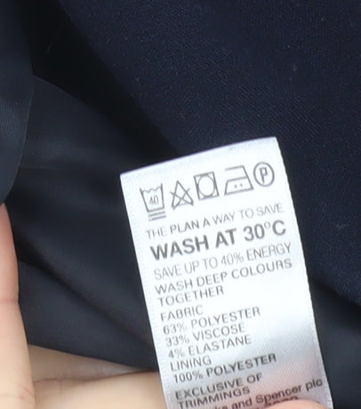 Marks and Spencer Women's Blue A-Line Skirt, Size 16