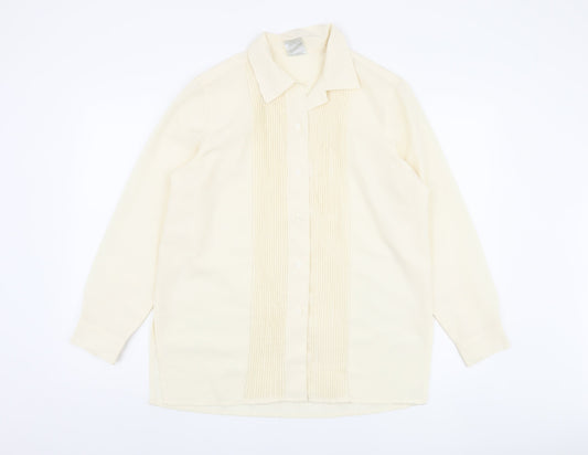 Womens UK Size 14 Classic Woman Ivory Basic Blouse