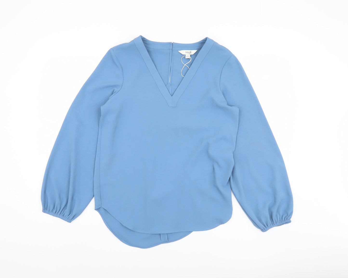 Womens UK Size 8 Marks and Spencer Blue Basic Blouse