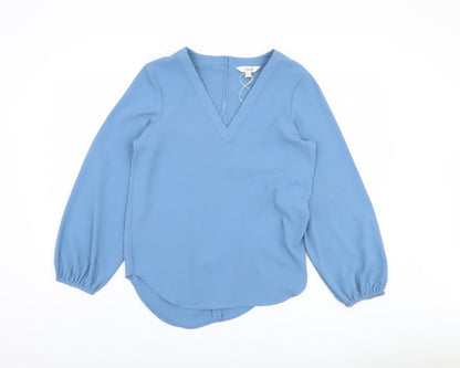Womens UK Size 8 Marks and Spencer Blue Basic Blouse