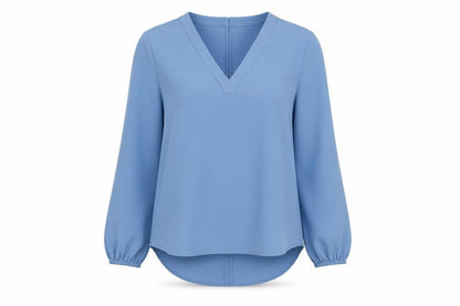 Womens UK Size 8 Marks and Spencer Blue Basic Blouse