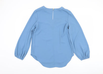 Womens UK Size 8 Marks and Spencer Blue Basic Blouse