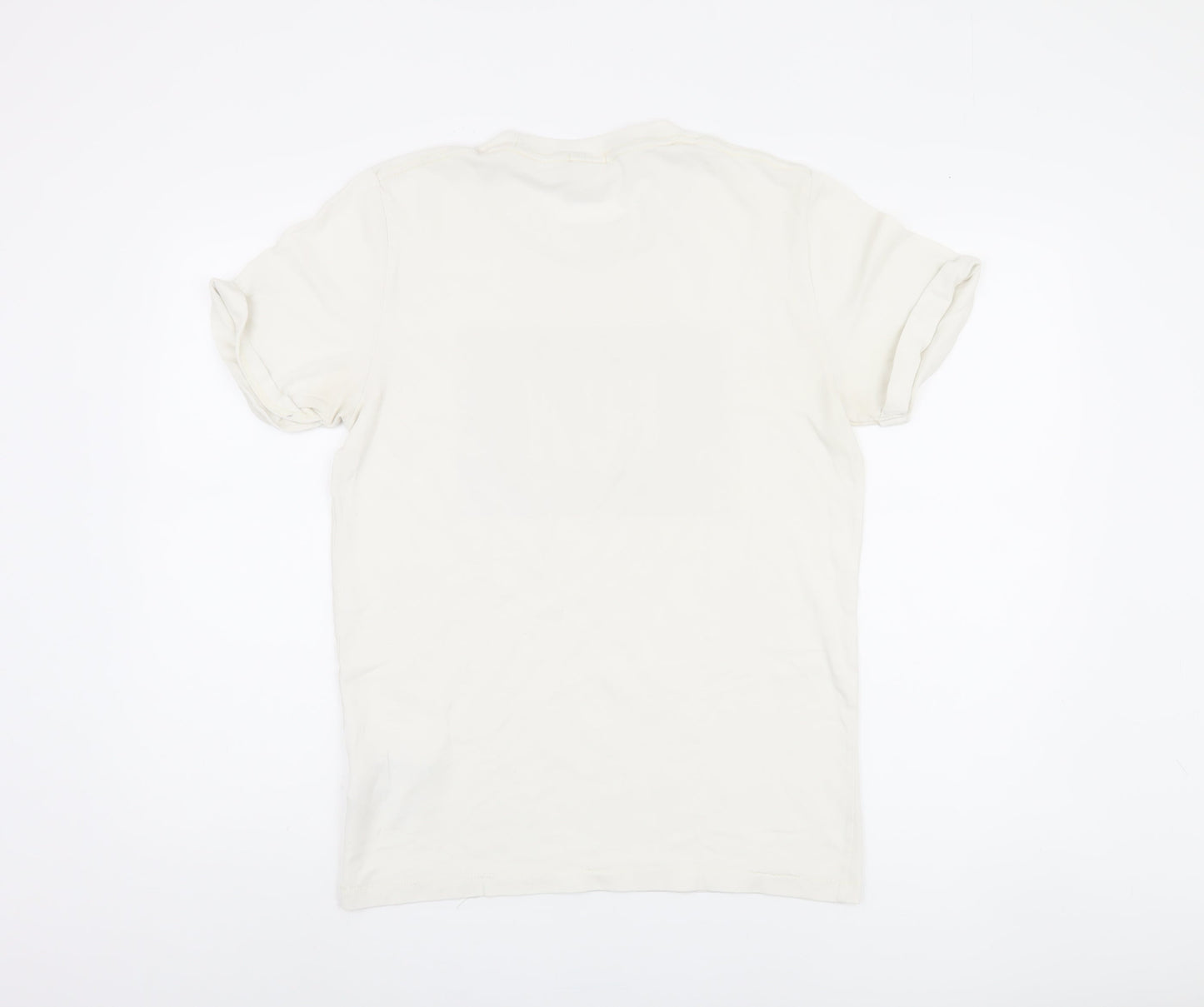 Abercrombie & Fitch Men's White Crew Neck T-Shirt, M