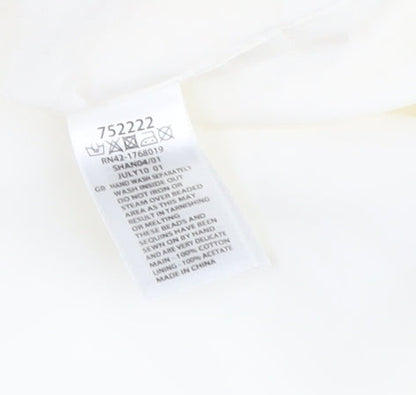 Monsoon Women's Ivory Beaded Shift Dress Size 8