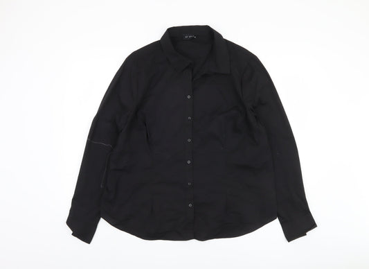Womens UK Size 20 Et Vous Black  Button-Up