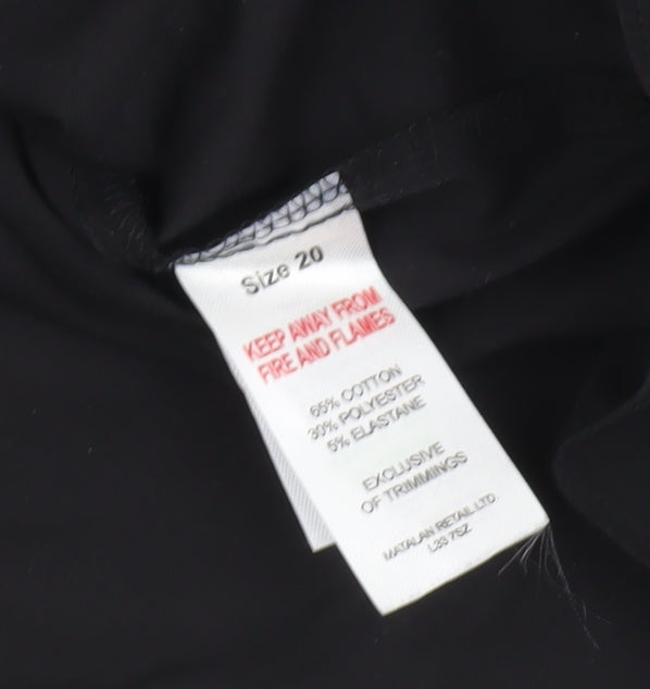 Womens UK Size 20 Et Vous Black  Button-Up