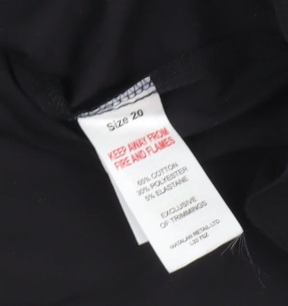 Womens UK Size 20 Et Vous Black  Button-Up