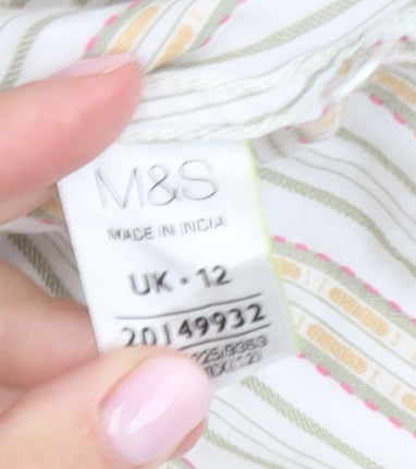 Womens UK Size 12 Marks and Spencer Multicoloured  Button-Up