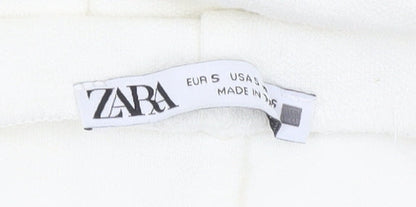 Zara Women's Ivory Strapless Bodycon Dress S