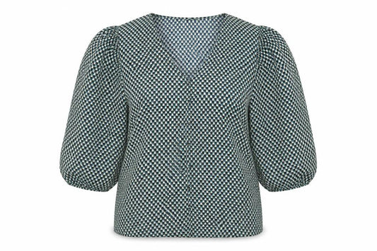 Front view of Marks & Spencer Women's Geometric V-Neck Top