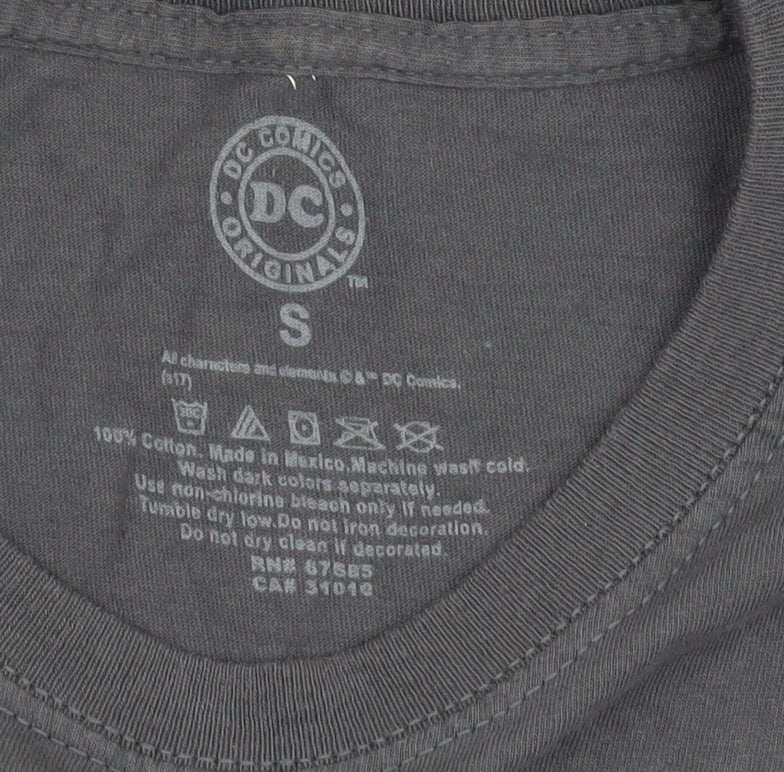 DC Comics Men's Grey Superheroes T-Shirt, Size Small