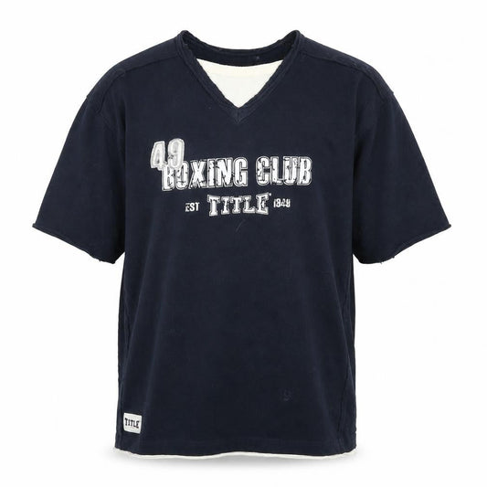 TITLE Men's Black Cotton Sports Graphic T-Shirt M