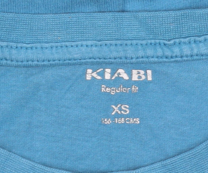 Kiabi Boys Blue XS Graphic T-Shirt, Regular Fit, Casual Style
