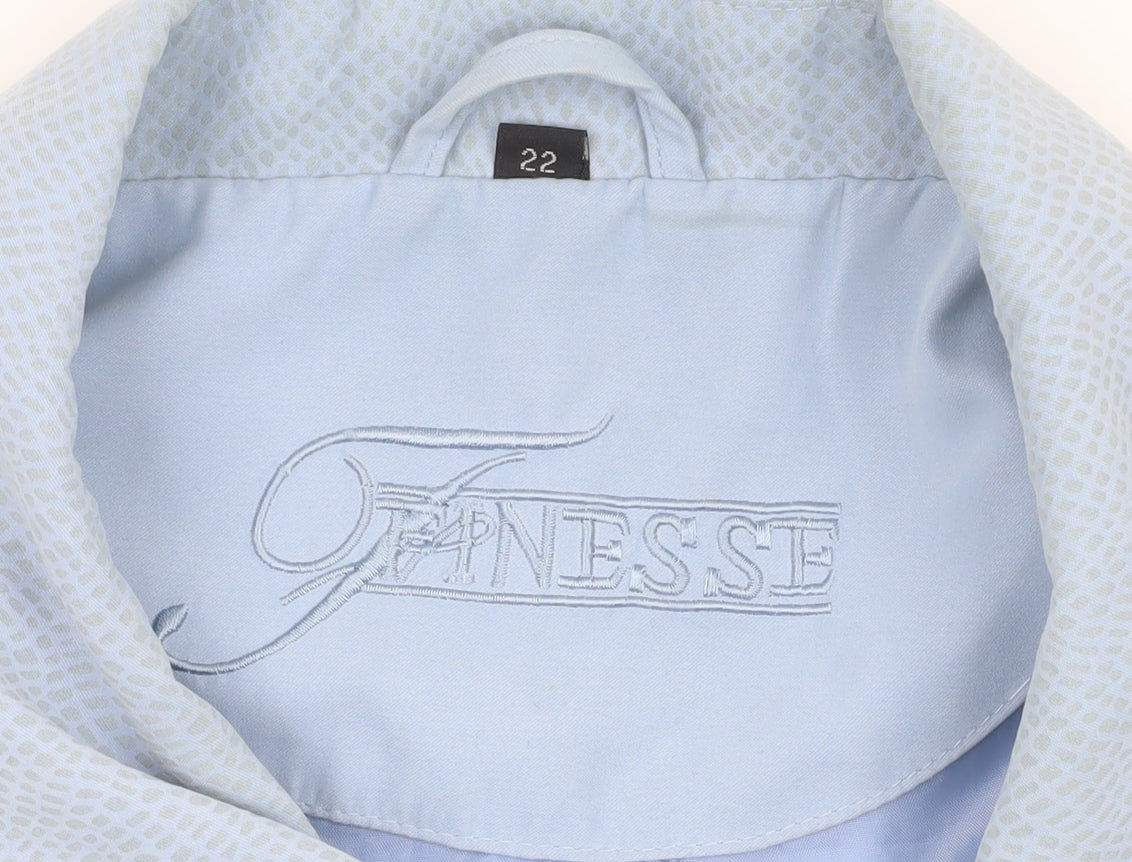 Womens UK Size 22 Finesse Blue Basic Jacket