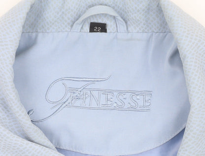 Womens UK Size 22 Finesse Blue Basic Jacket
