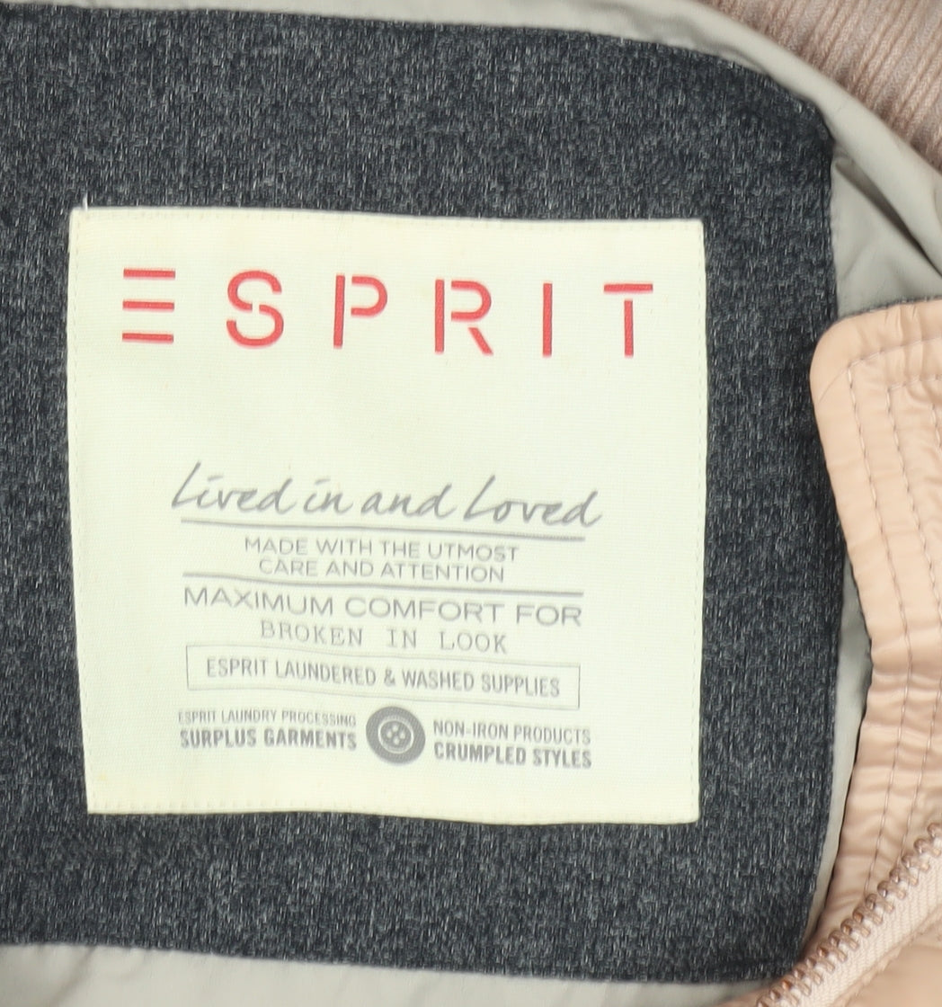 Esprit Women's Beige Puffer Jacket, Size 14, Winter Ready