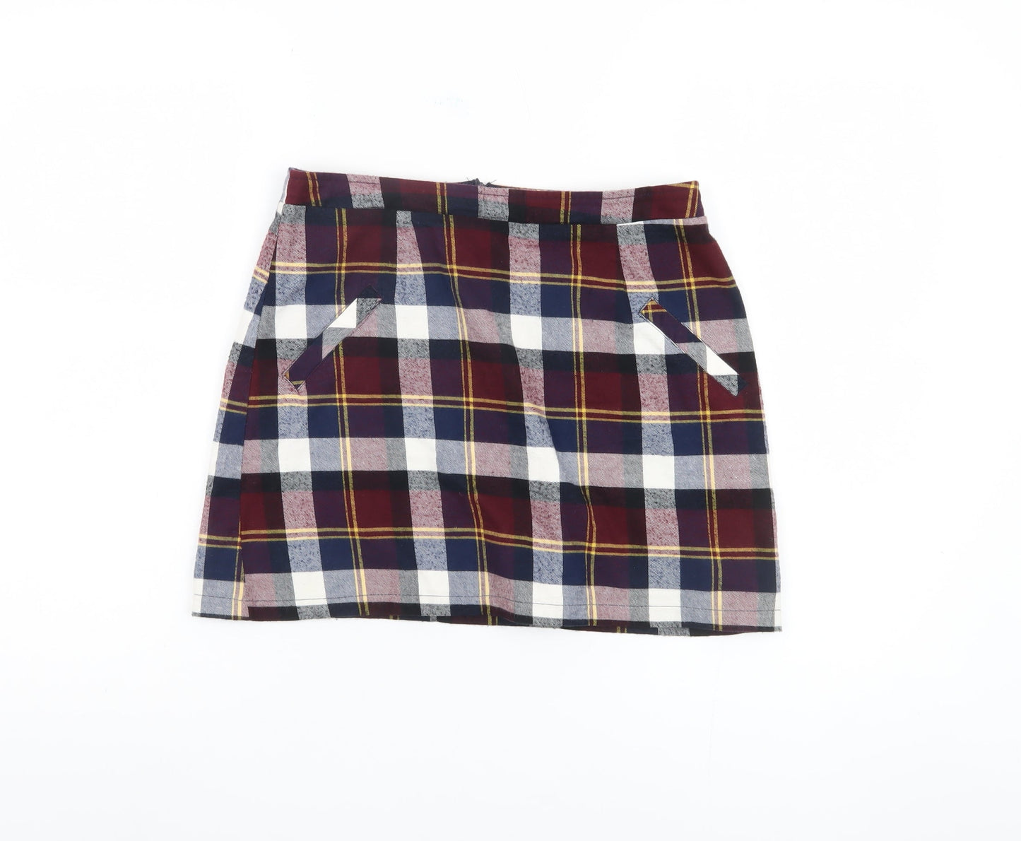 Hearts & Bows Women's Plaid Cotton Skirt - Size 10