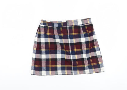 Hearts & Bows Women's Plaid Cotton Skirt - Size 10
