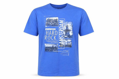 Mens UK Size L Hard Rock Blue  T-Shirt