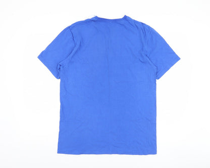 Mens UK Size L Hard Rock Blue  T-Shirt