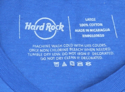 Mens UK Size L Hard Rock Blue  T-Shirt