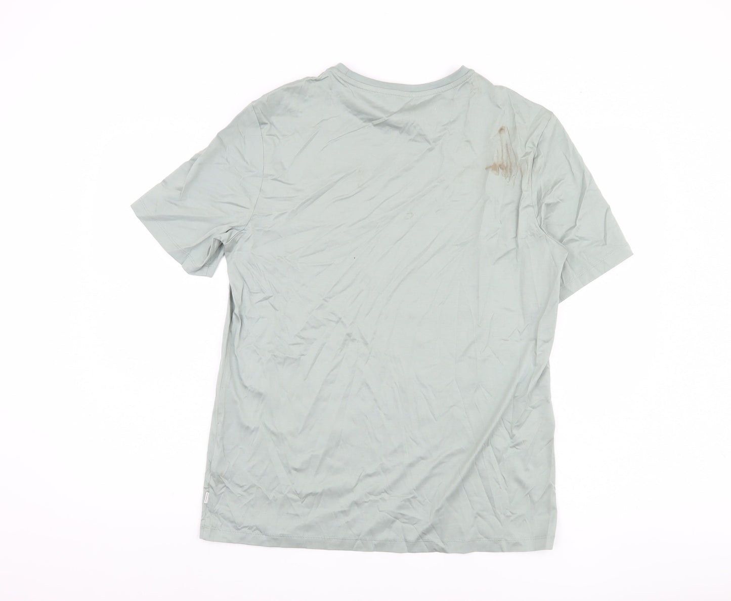 Marks and Spencer Men's Green T-Shirt, Size M, Cotton