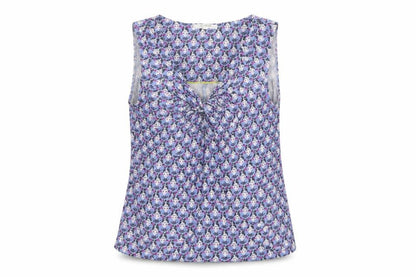 Front view of White Stuff Women's Multicoloured Floral Top, UK 8, Sleeveless