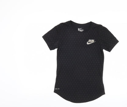 Womens UK Size XS Nike Black Basic T-Shirt
