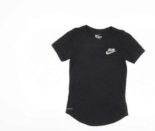 Womens UK Size XS Nike Black Basic T-Shirt