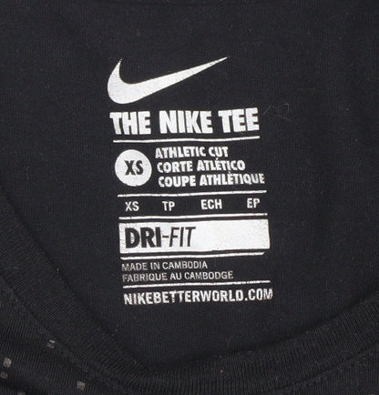 Womens UK Size XS Nike Black Basic T-Shirt