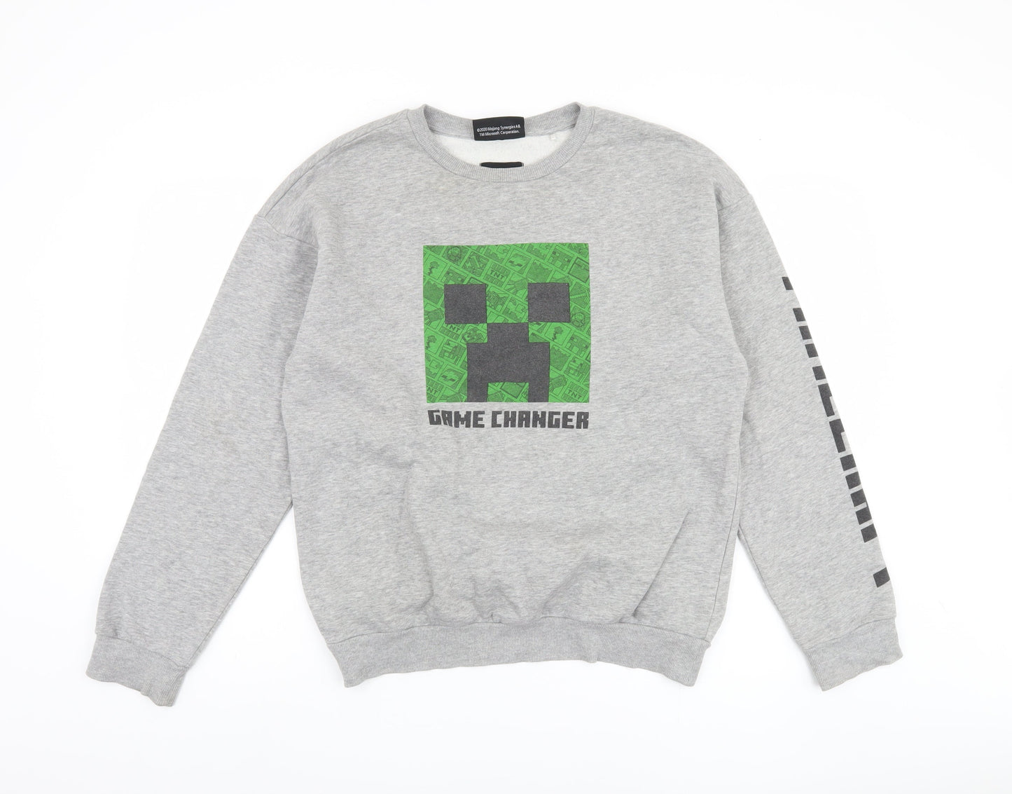 Mojang Boys Grey Pullover Sweatshirt - Size 12