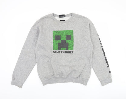 Mojang Boys Grey Pullover Sweatshirt - Size 12