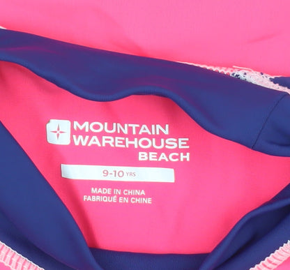 Mountain Warehouse Girls UV Protection Pink and Blue Top 9-10Y