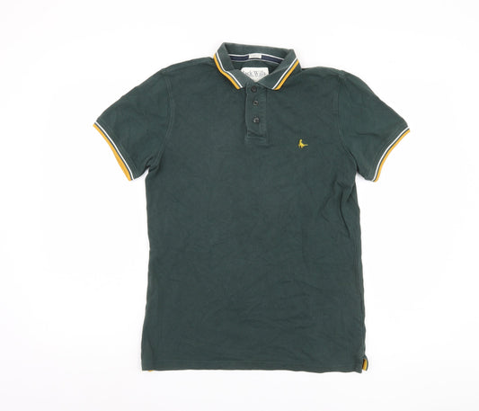 Jack Wills Men's Green Polo Shirt, Size S