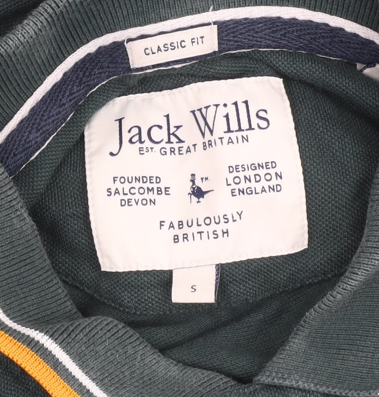Jack Wills Men's Green Polo Shirt, Size S