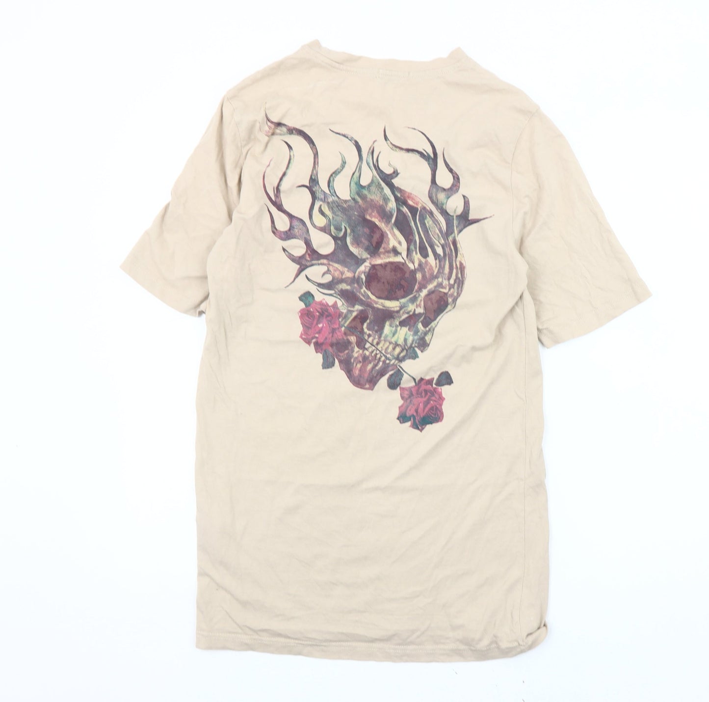 Bolongaro Trevor Beige Skull T-Shirt Men's S