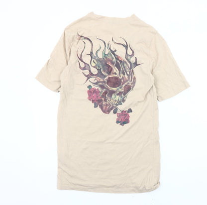 Bolongaro Trevor Beige Skull T-Shirt Men's S