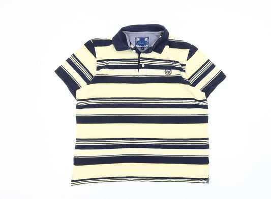 Atlantic Bay Men's Multicoloured Striped Polo, Size M
