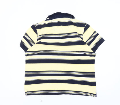 Atlantic Bay Men's Multicoloured Striped Polo, Size M