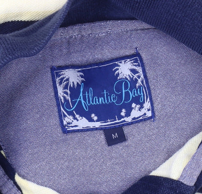 Atlantic Bay Men's Multicoloured Striped Polo, Size M