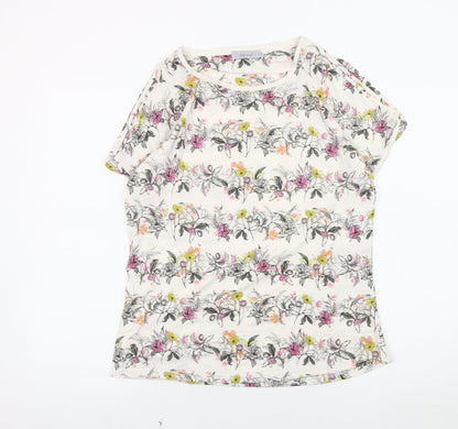 Marks and Spencer Women's Floral T-Shirt, Multicoloured, Size 12