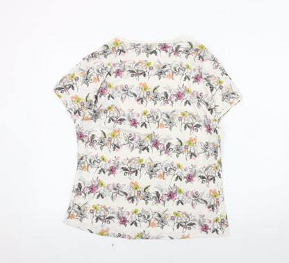 Marks and Spencer Women's Floral T-Shirt, Multicoloured, Size 12