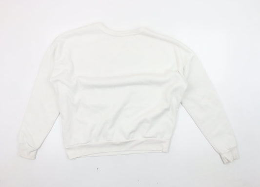 Unisex Adults UK Size L Disney White Pullover Sweatshirt