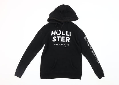 Unisex Adults UK Size XS Hollister Black Pullover Hoodie