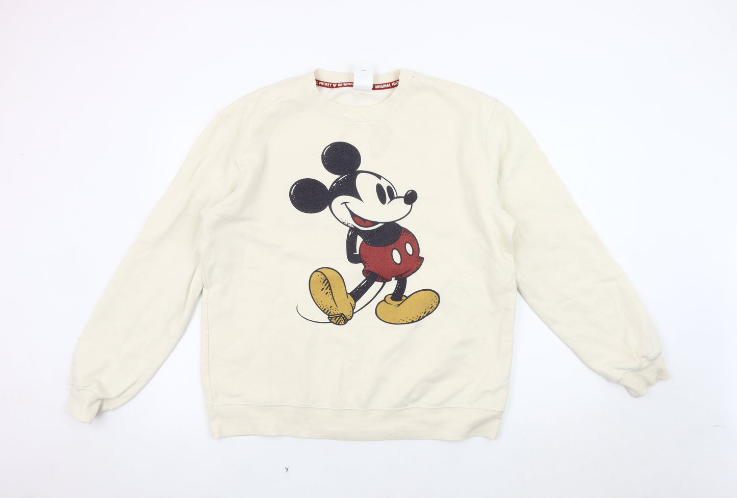 Mens UK Size M Disney Beige Pullover Sweatshirt