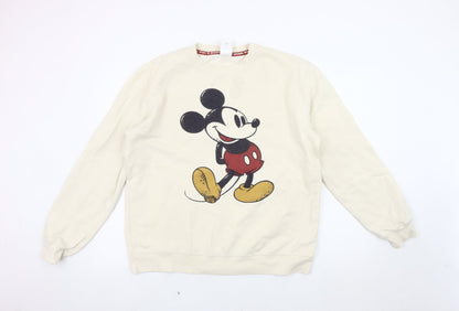 Mens UK Size M Disney Beige Pullover Sweatshirt