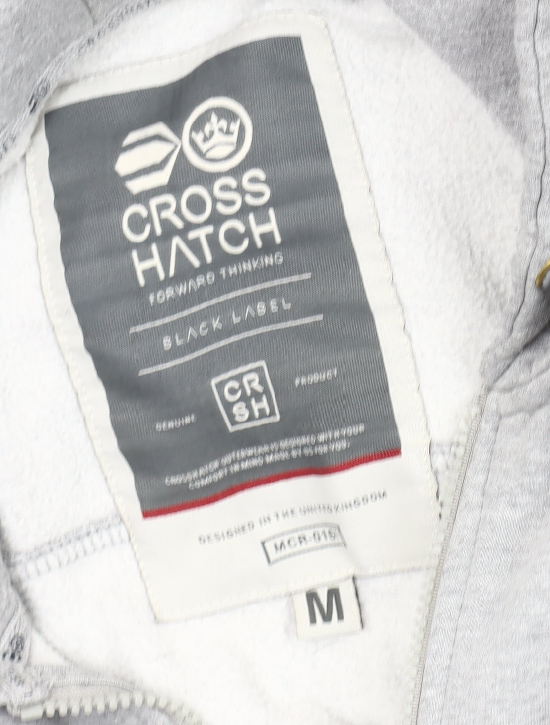 Mens UK Size M Crosshatch Grey Basic Jacket