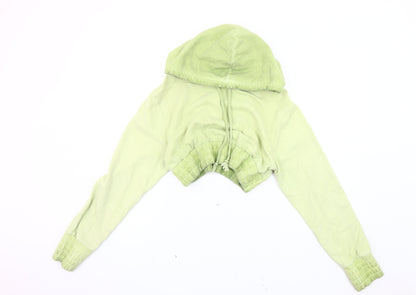 Womens UK Size 10 COLLUSION Green Pullover Hoodie