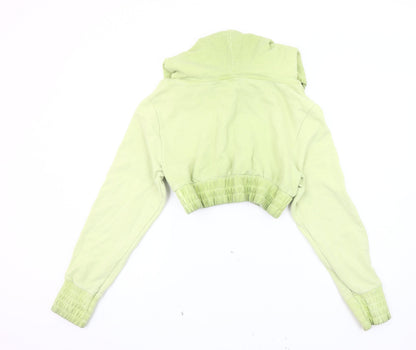 Womens UK Size 10 COLLUSION Green Pullover Hoodie