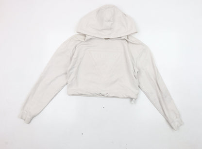 Guess Women's Ivory Logo Hoodie S